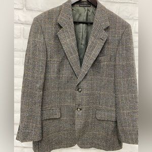 Vintage Men’s Union Made Pure Wool Sport Blazer 40S Marquitex Prince Of Wales